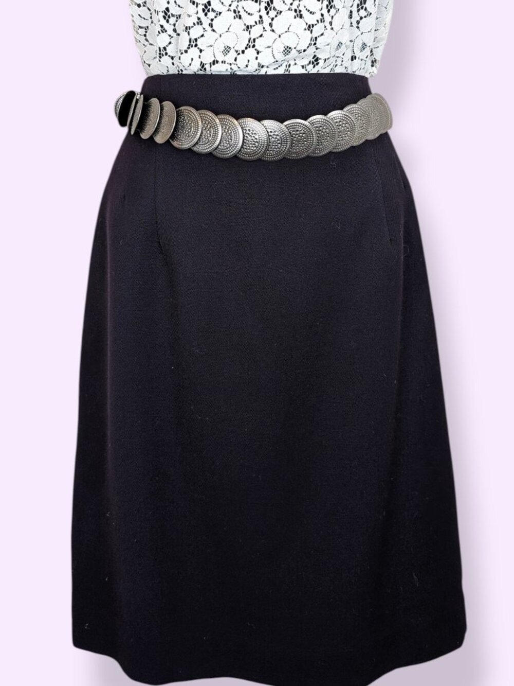 Vintage Overlapping Disc Stretch Belt - Picture 2 of 5
